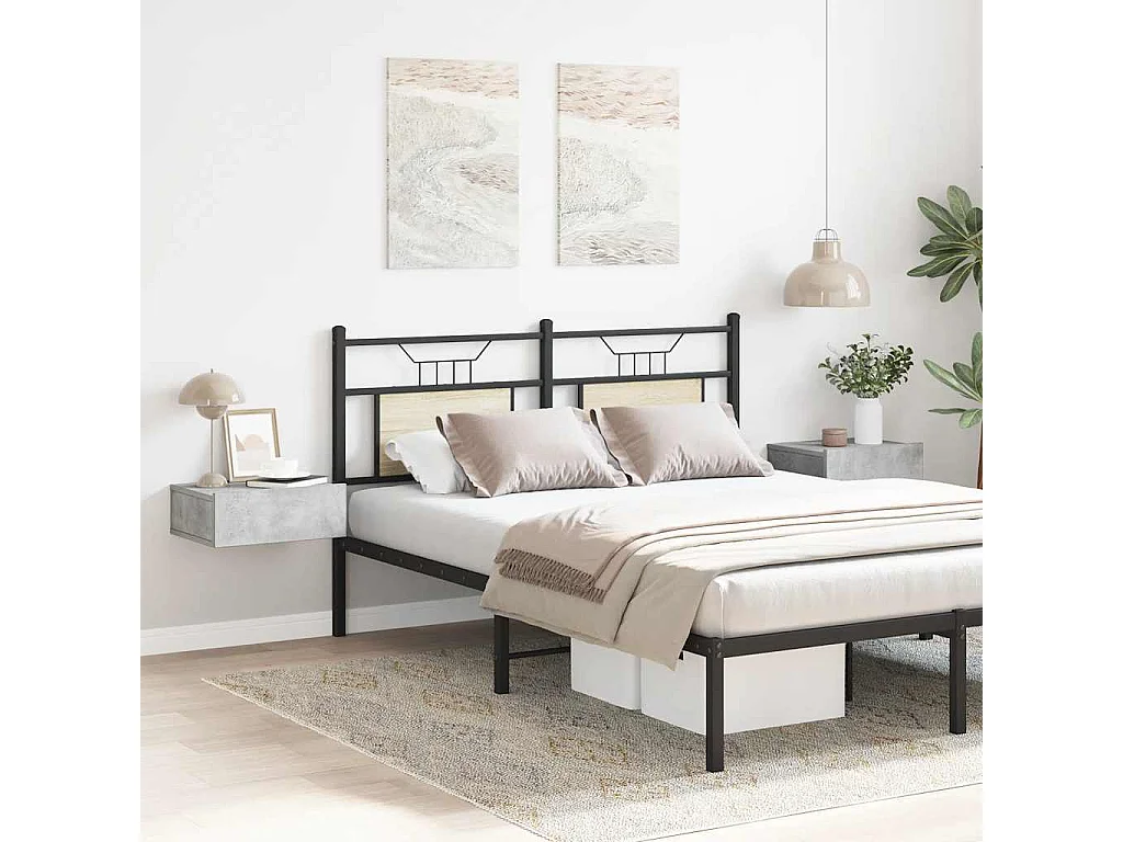 Nachttisch hängend 2er Set | Wand-Nachttische Betongrau 40x30x15 cm Holzwerkstoff SHL7062