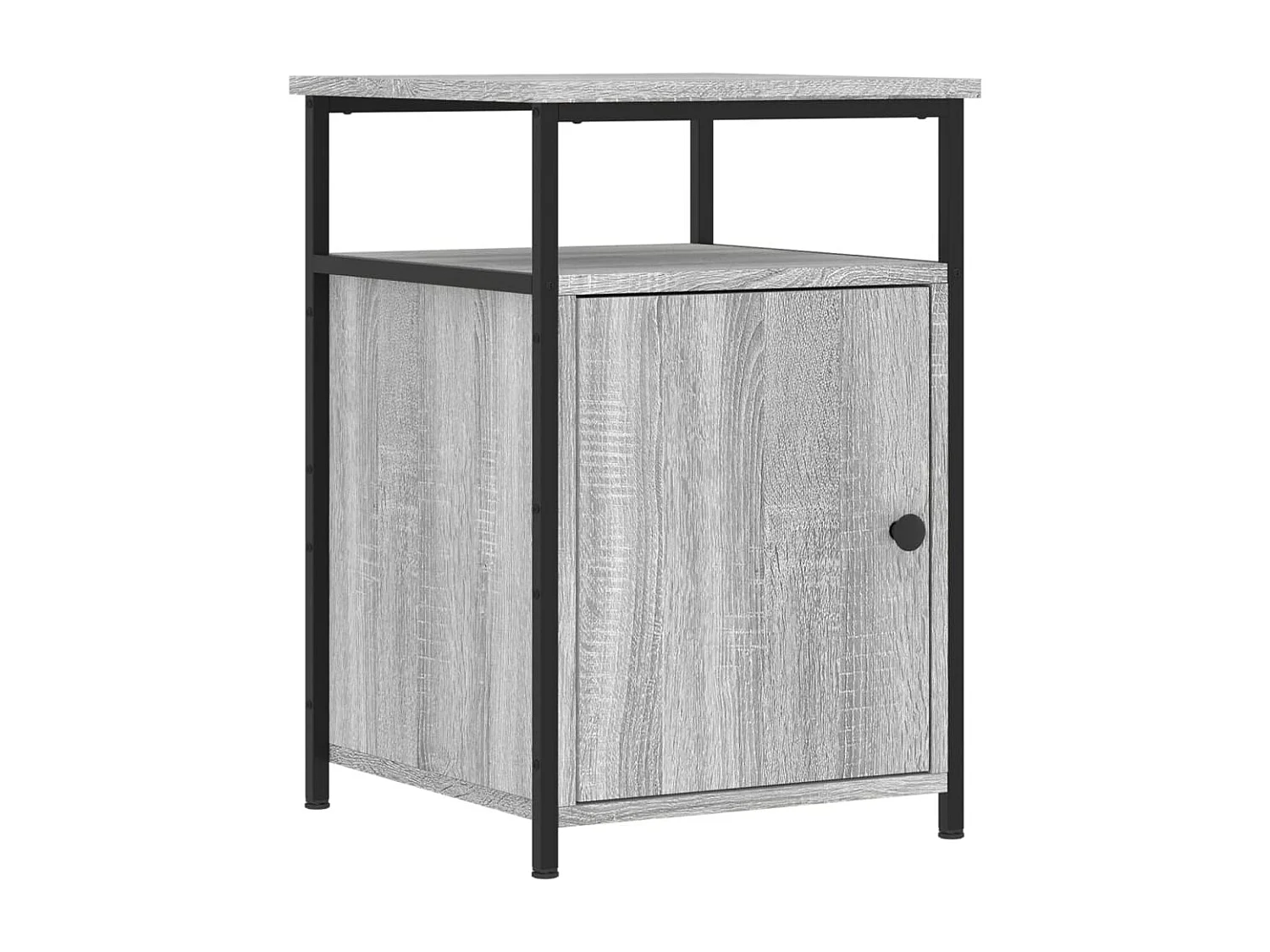 Nachttisch 2er Set-Beistelltisch-Nachttischkommode Grau Sonoma 40x42x60 cm Holzwerkstoff SHL56403