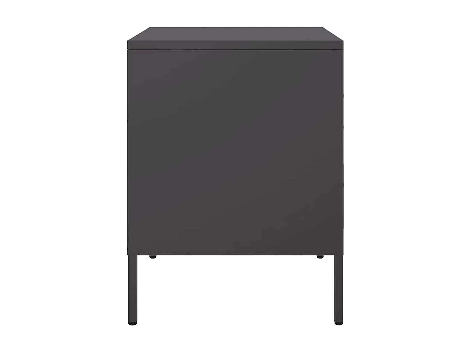 Nachttisch-Beistelltisch-Nachtschrank Schwarz 36x39x50,5 cm Stahl SHL42524