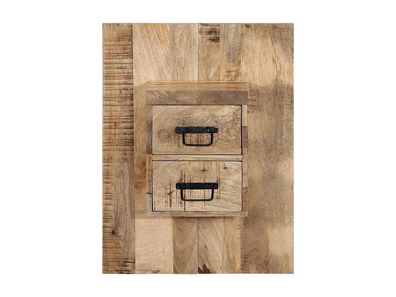 Mesita de noche | Mesilla de noche madera maciza de mango 60x32x80 cm