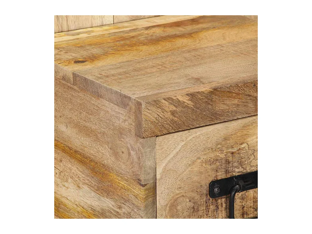 Mesita de noche | Mesilla de noche madera maciza de mango 60x32x80 cm
