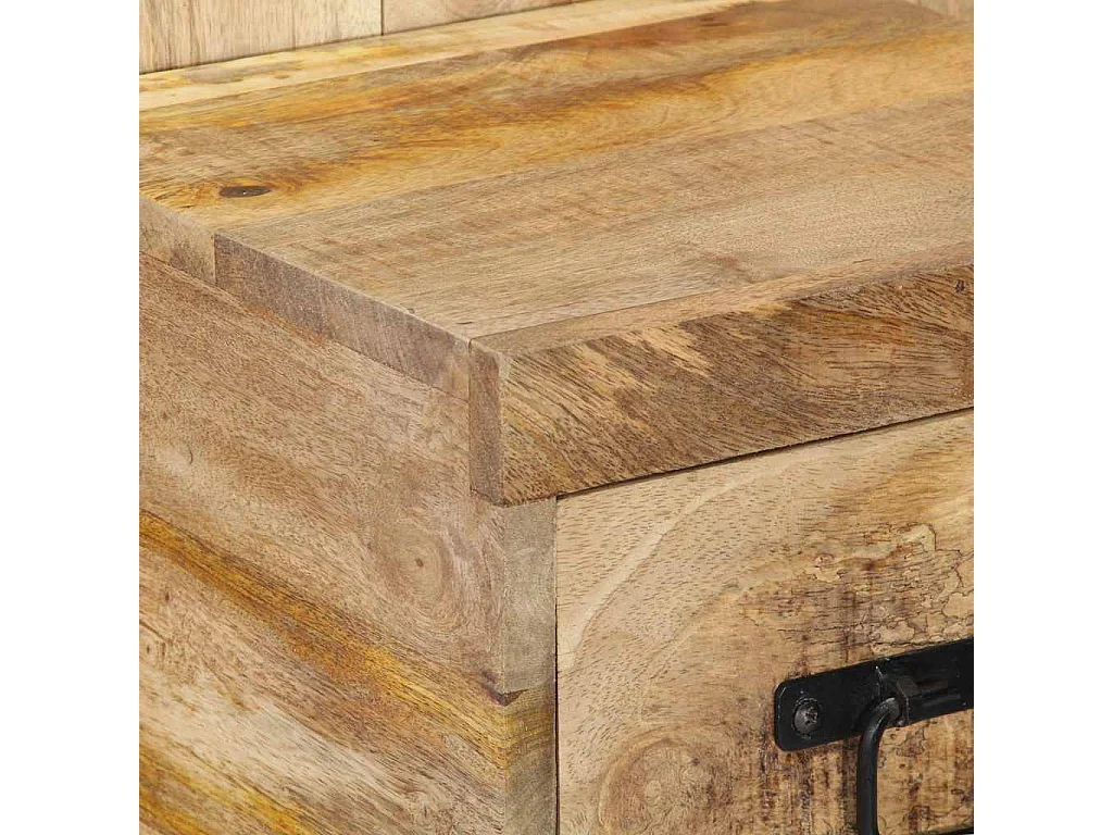Nachttisch-Beistelltisch 60x32x80 cm Raues Mango-Massivholz SHL51452