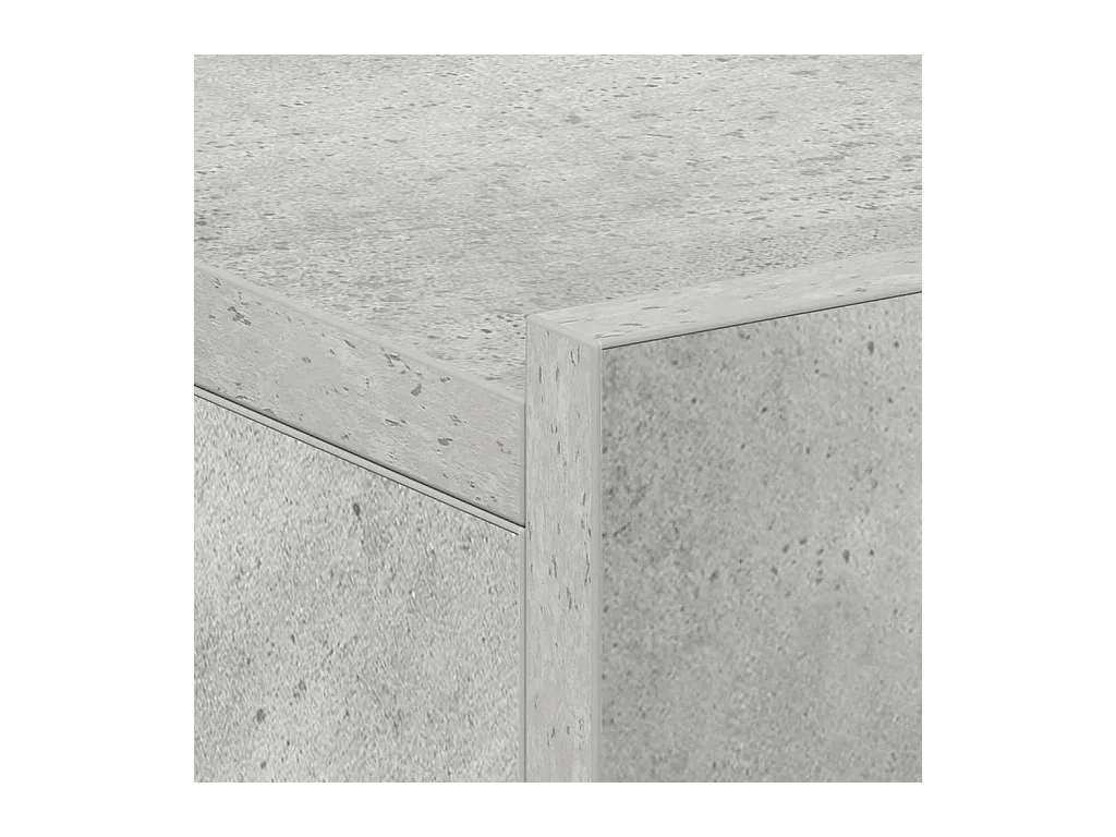 Mesita de noche | Mesilla de noche flotante contrachapada gris hormigón 40x30x15cm