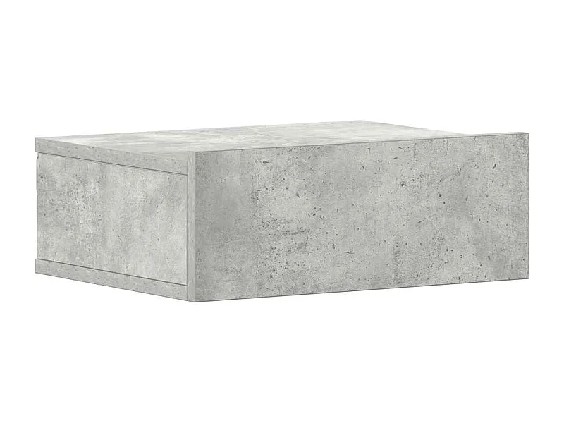 Table de chevet-Petite Table d'appoint flottante Gris béton Bois d'ingénierie