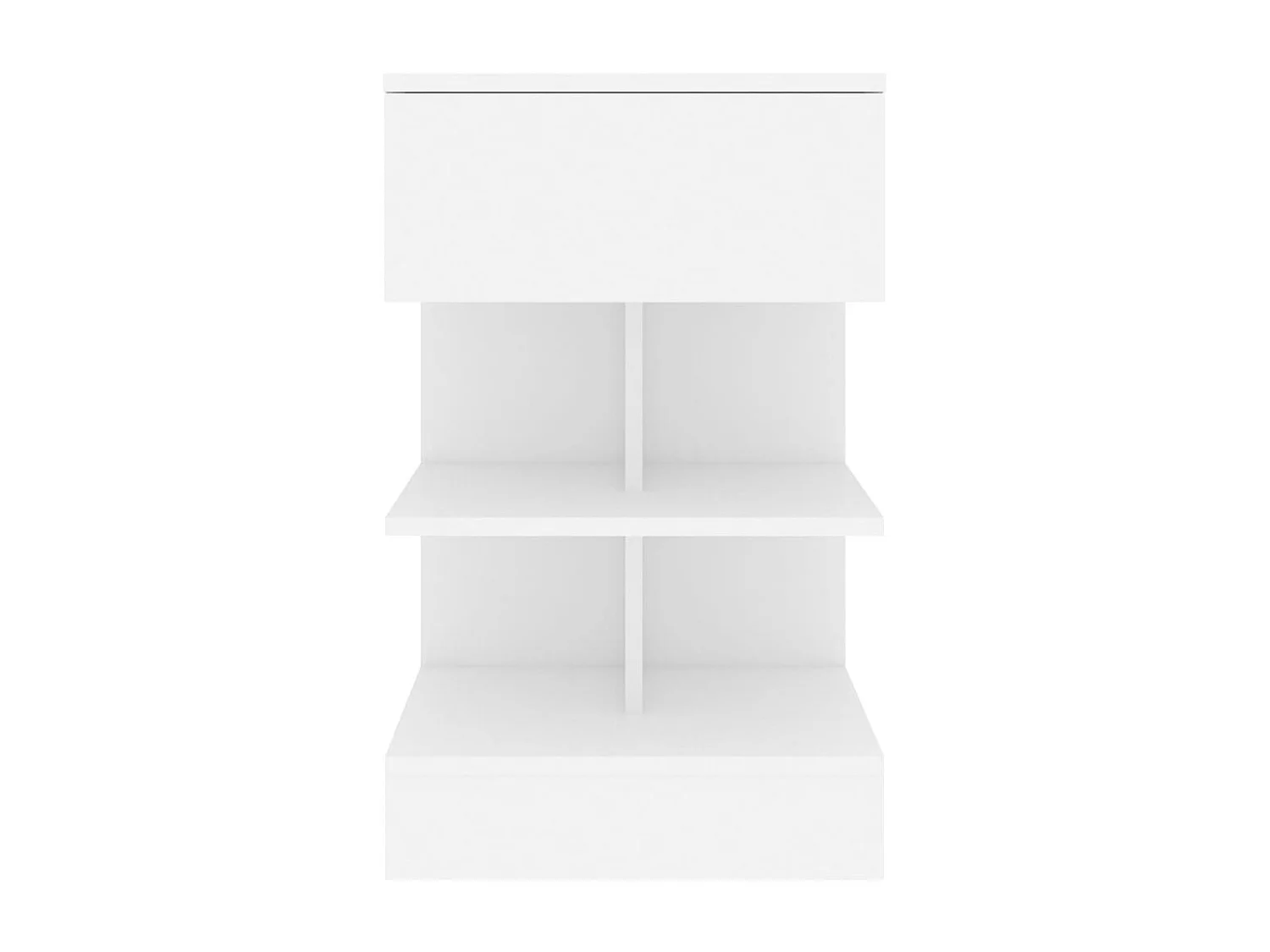 Nachttisch 2er Set-Beistelltisch Weiß 40x35x65 cm Holzwerkstoff SHL6195