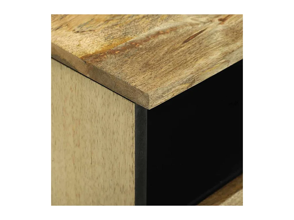 Mesita de Noche | Armario de Noche Marrón 40x33x46 cm madera maciza de mango