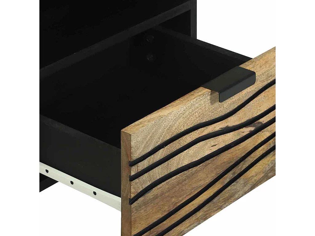 Table de chevet-Table d'appoint avec tiroir Marron 40x33x46 cm