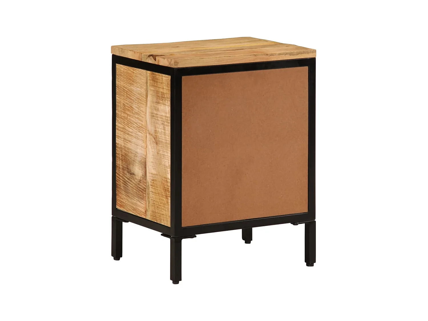 Table de chevet-Table d'appoint 40x30x52,5 cm bois de manguier massif brut