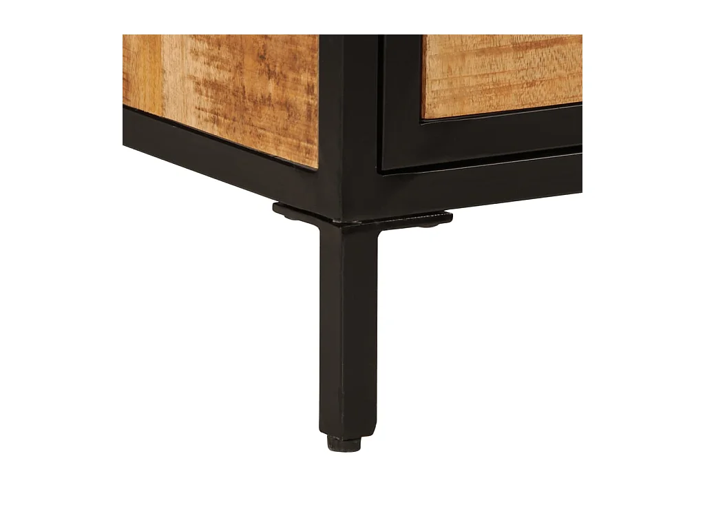 Table de chevet-Table d'appoint 40x30x52,5 cm bois de manguier massif brut