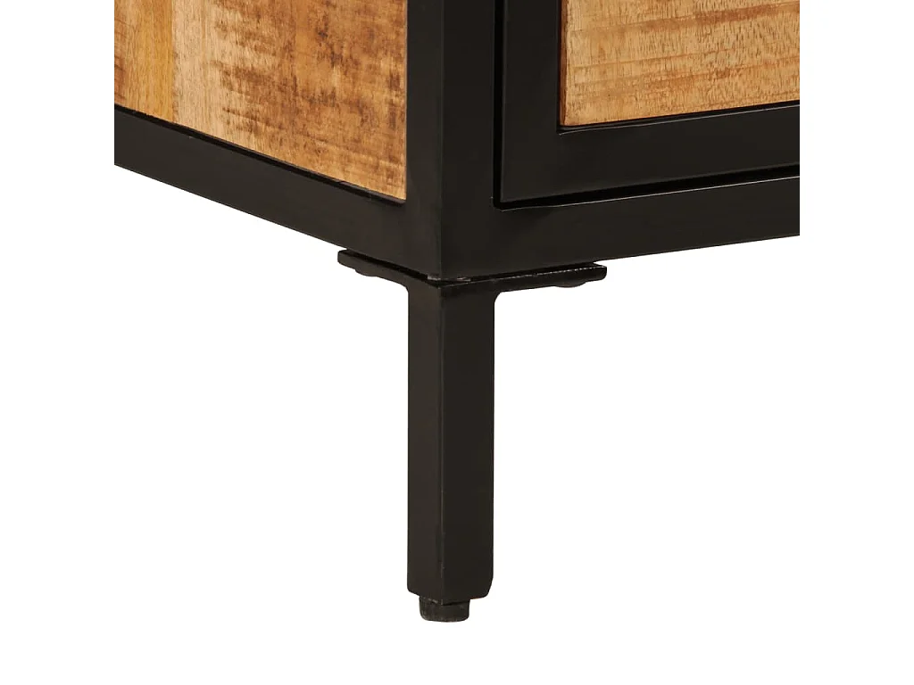 Table de chevet-Table d'appoint 40x30x52,5 cm bois de manguier massif brut