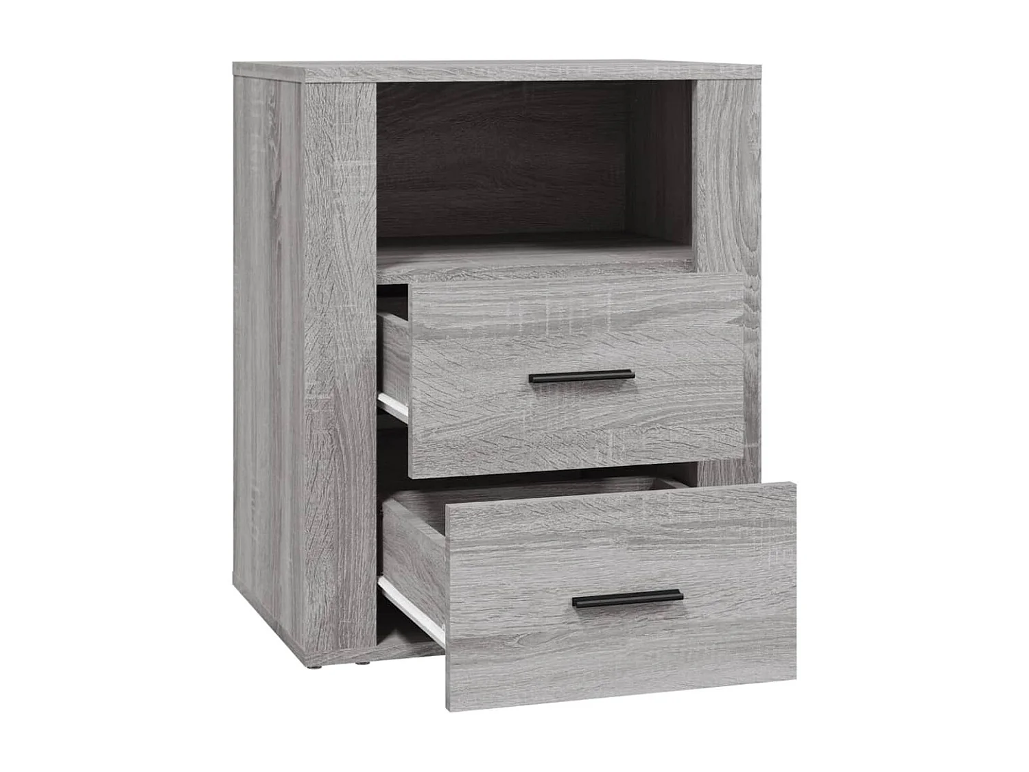Nachttisch-Beistelltisch Grau Sonoma 50x36x60 cm Holzwerkstoff SHL77868