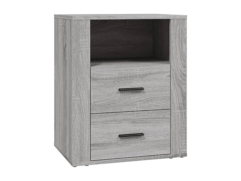 Mesa de Cabeceira | Criado-mudo Moderno 50x36x60 cm derivados madeira cinzento sonoma