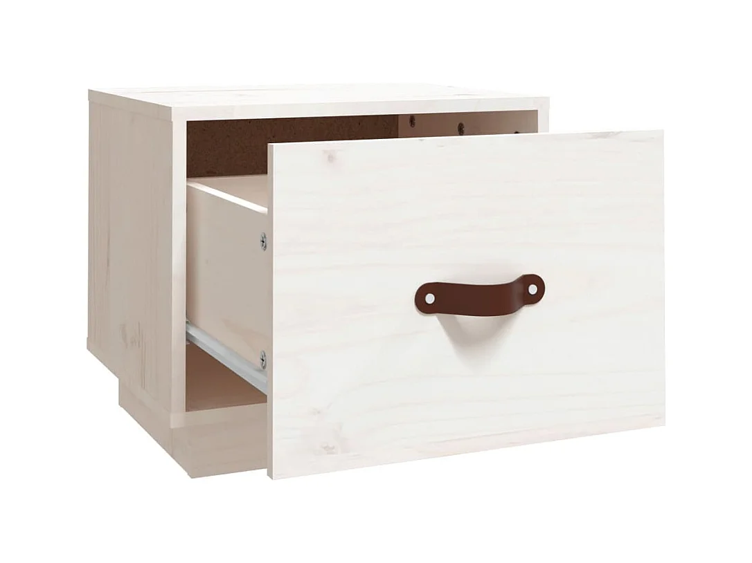 Mesita de noche | Mesilla de noche madera maciza de pino blanco 40x34x35 cm