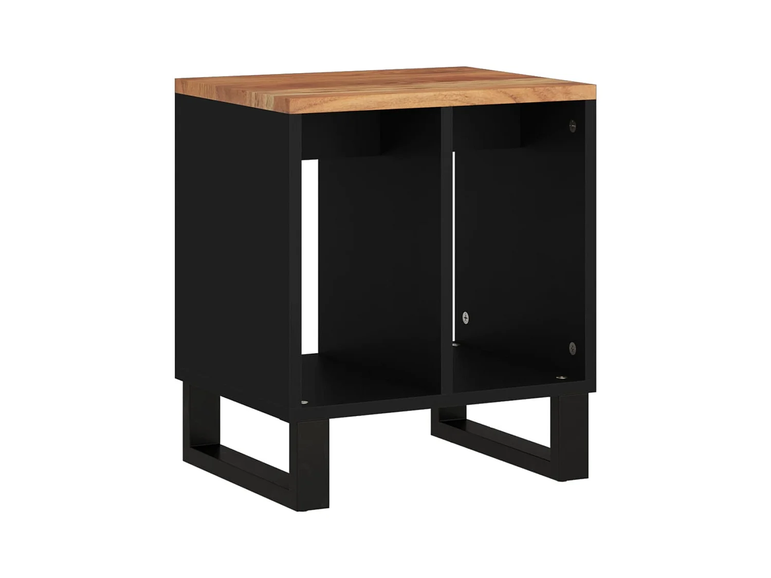 Mesita de Noche | Mesa auxiliar madera maciza acacia y contrachapada 40x31x46 cm