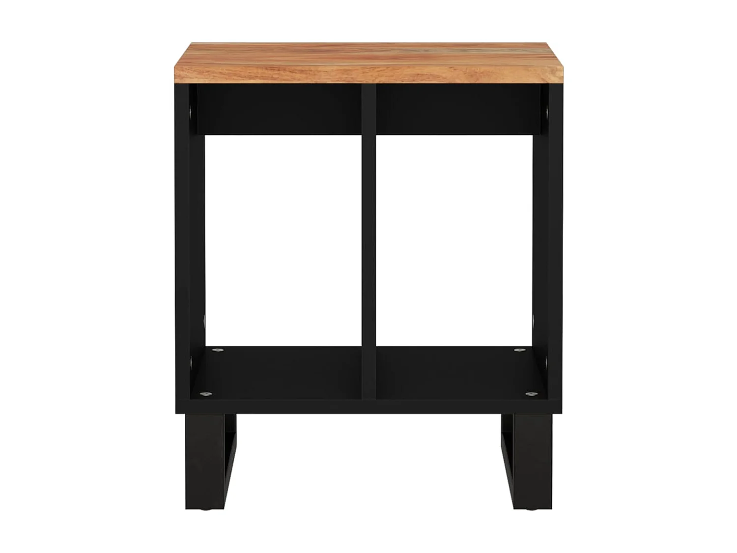 Mesita de Noche | Mesa auxiliar madera maciza acacia y contrachapada 40x31x46 cm