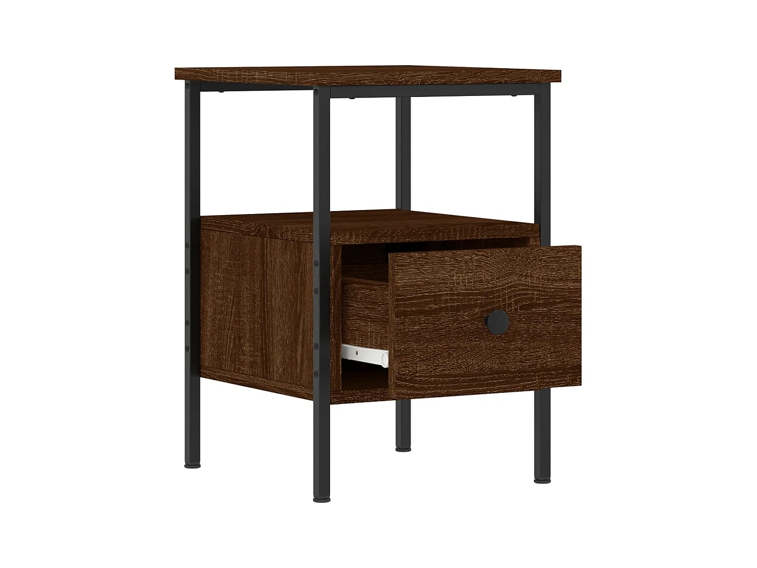 Mesita de noche | Mesilla de noche madera de ingeniería marrón roble 34x36x50 cm