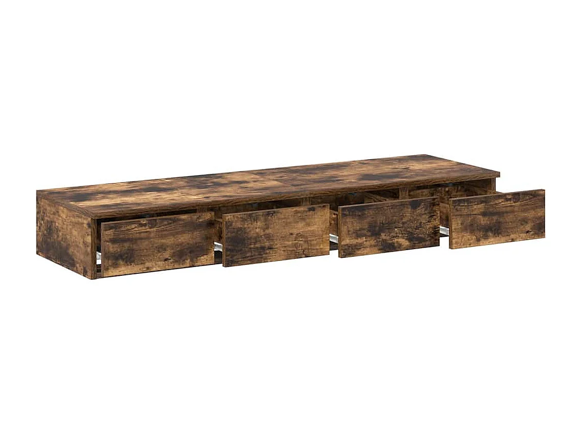 Gavetas de cama com gaveta Carvalho fumado 120x36.5x16.5 cm