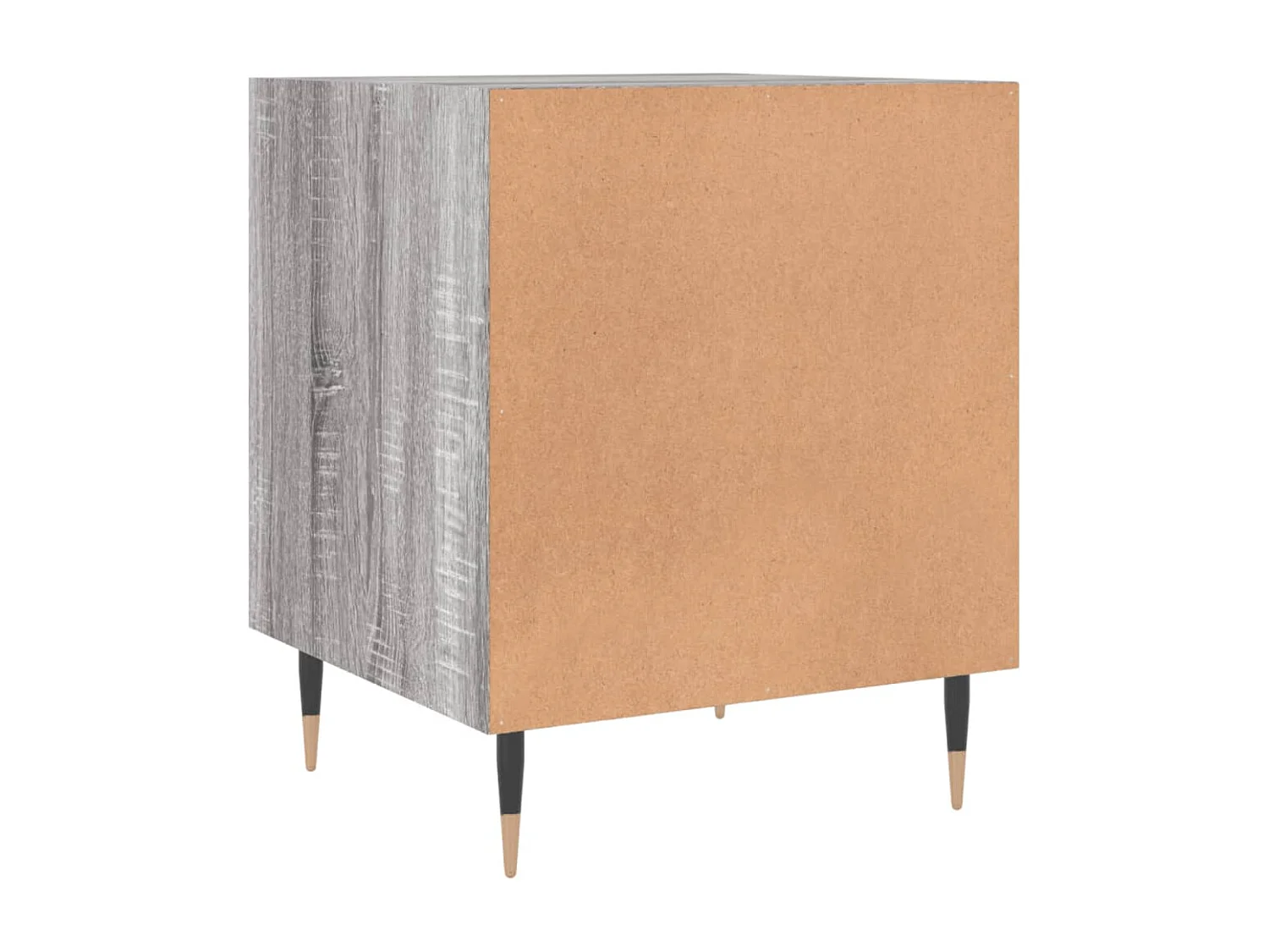 Nachttisch 2er Set-Beistelltisch-Nachttischkommode Grau Sonoma 40x40x50 cm Holzwerkstoff SHL16219