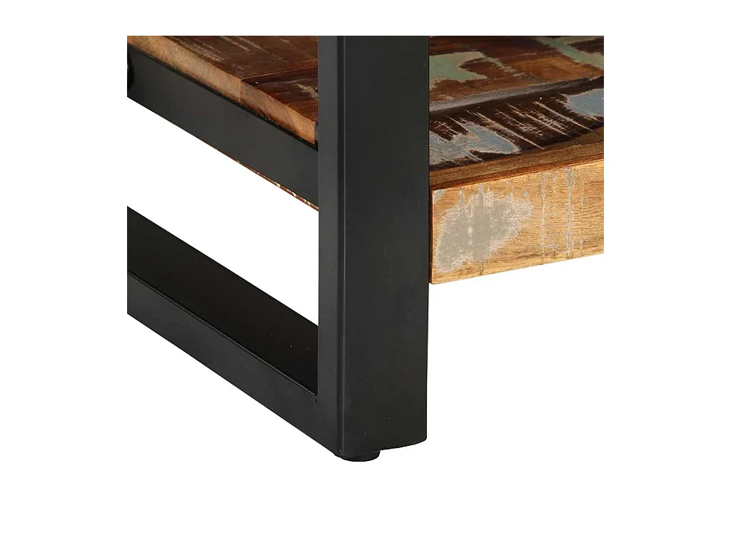 Mesa de Cabeceira | Criado-mudo Moderno multicor 35x34x45cm madeira maciça recuperada