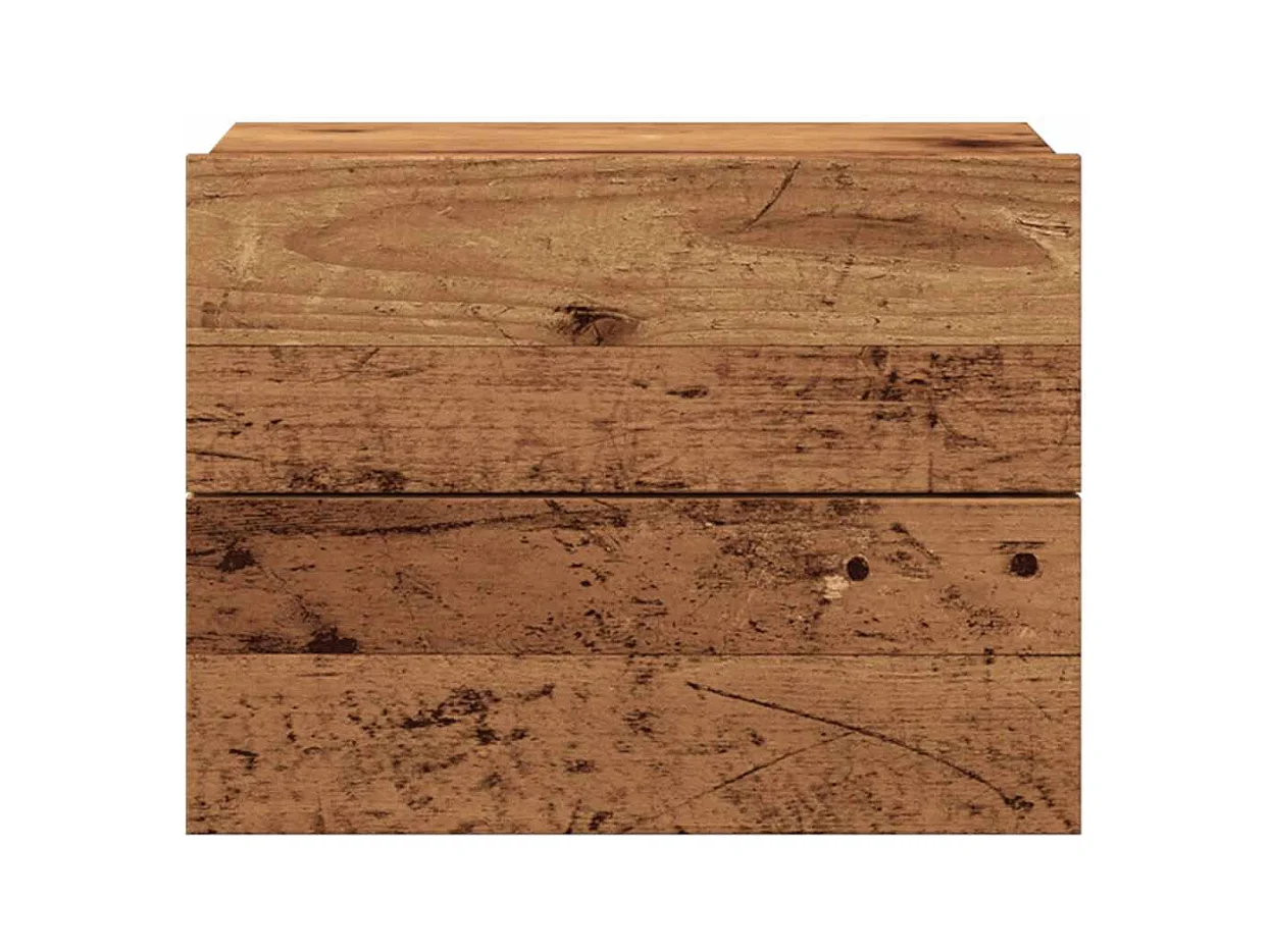 Mesitas de noche | Mesilla de noche de pared 2 uds madera envejecida 40x32x30 cm