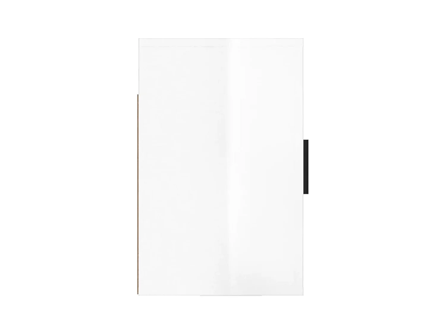 Mesita de noche | Mesilla de noche de pared blanco brillante 50x30x47 cm