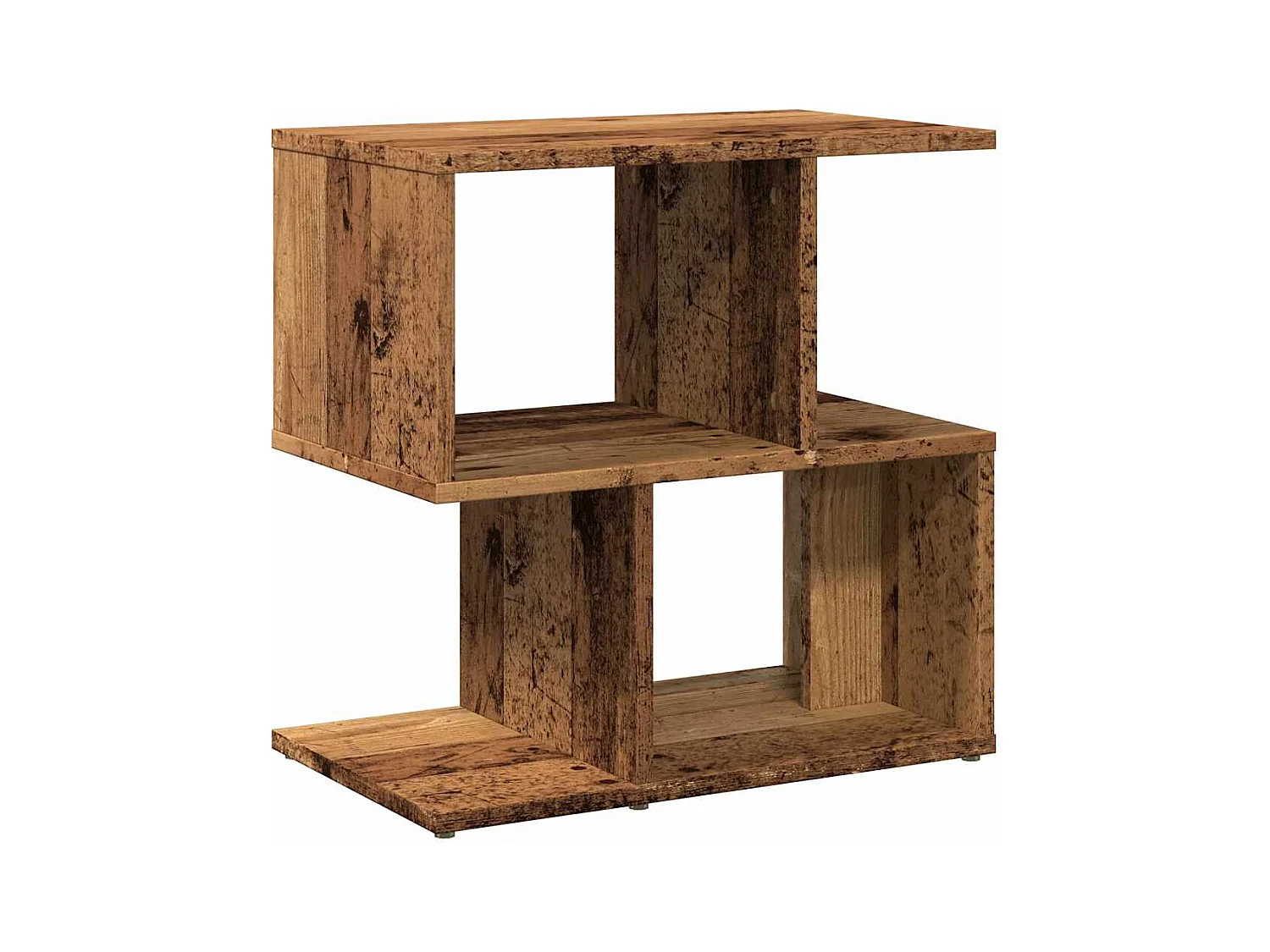 Tables de chevet lot de 2 avec rangement vieux bois 50x30x51,5cm bois d'ingénierie