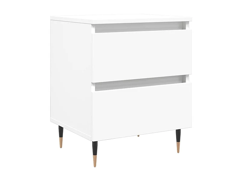 Mesita de noche | Mesilla de noche madera contrachapada blanco 40x35x50 cm