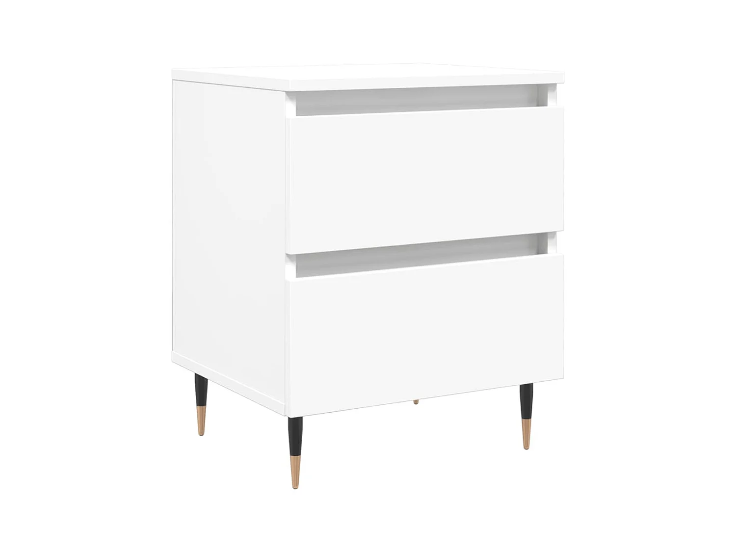 Mesita de noche | Mesilla de noche madera contrachapada blanco 40x35x50 cm