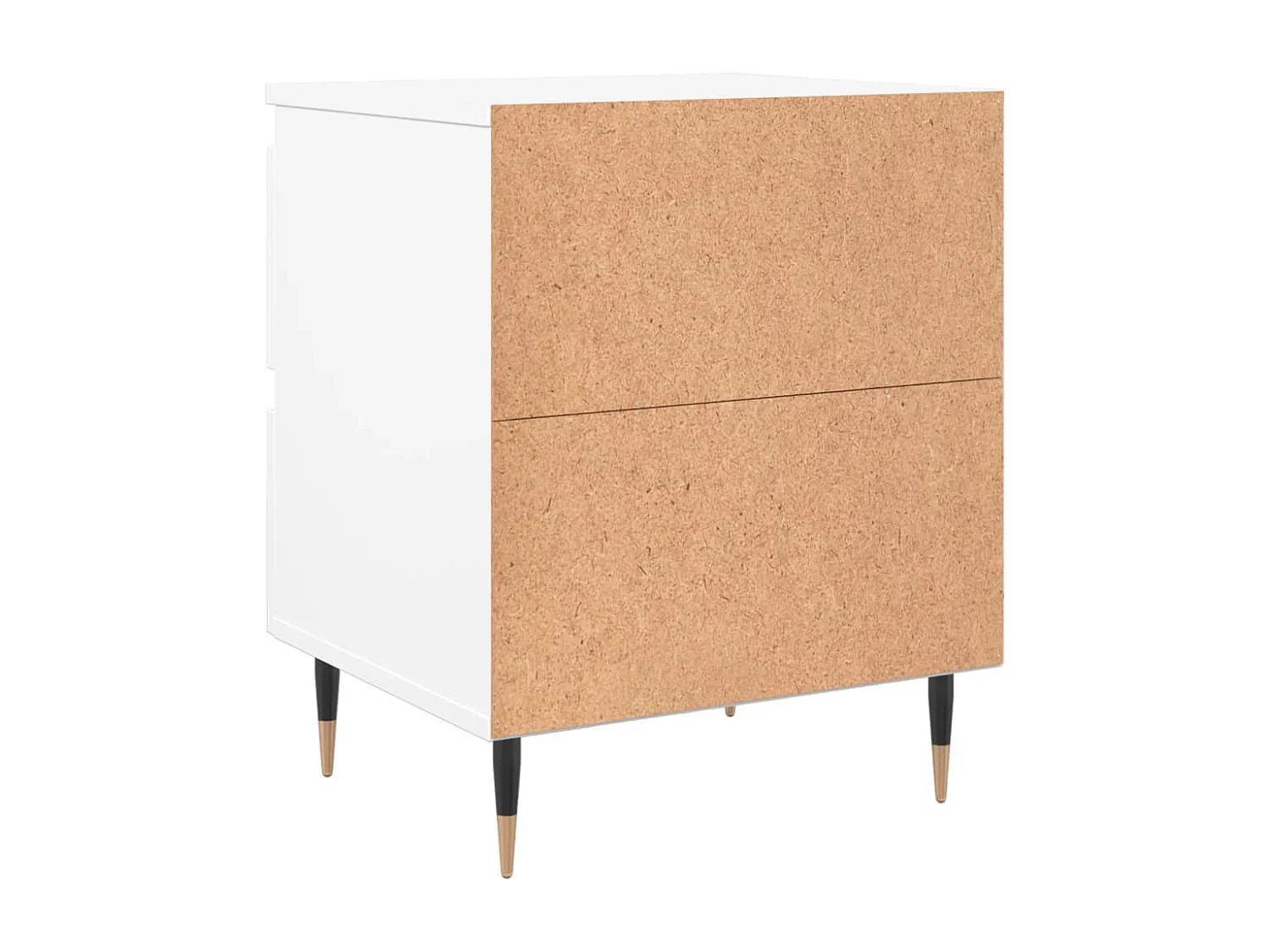 Mesita de noche | Mesilla de noche madera contrachapada blanco 40x35x50 cm