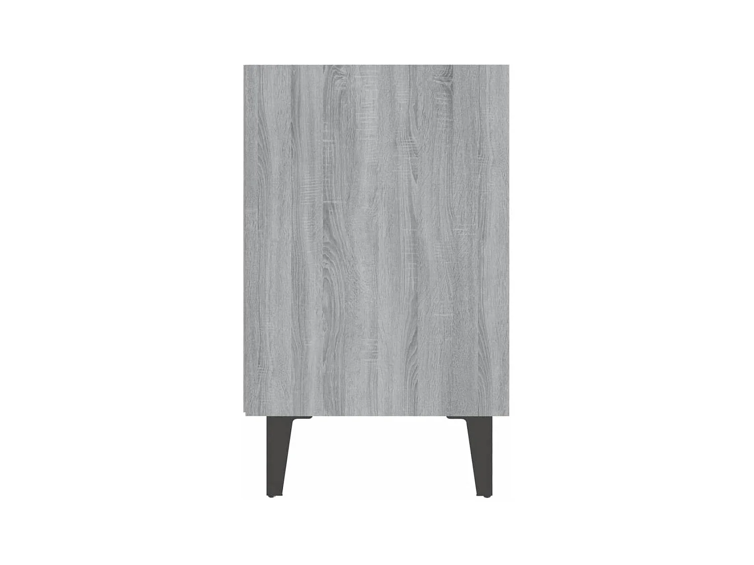 Mesita de noche | Mesilla de noche con patas de metal gris Sonoma 40x30x50 cm