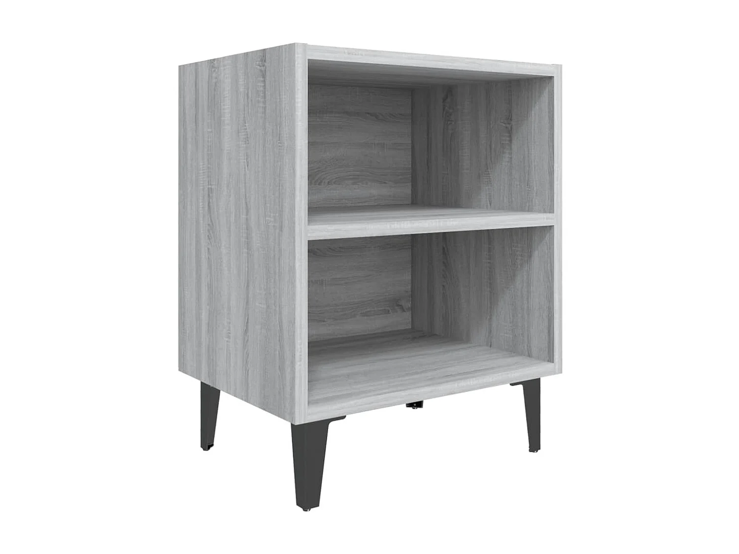 Nachttisch-Beistelltisch mit Metallbeinen Grau Sonoma 40x30x50 cm SHL31150