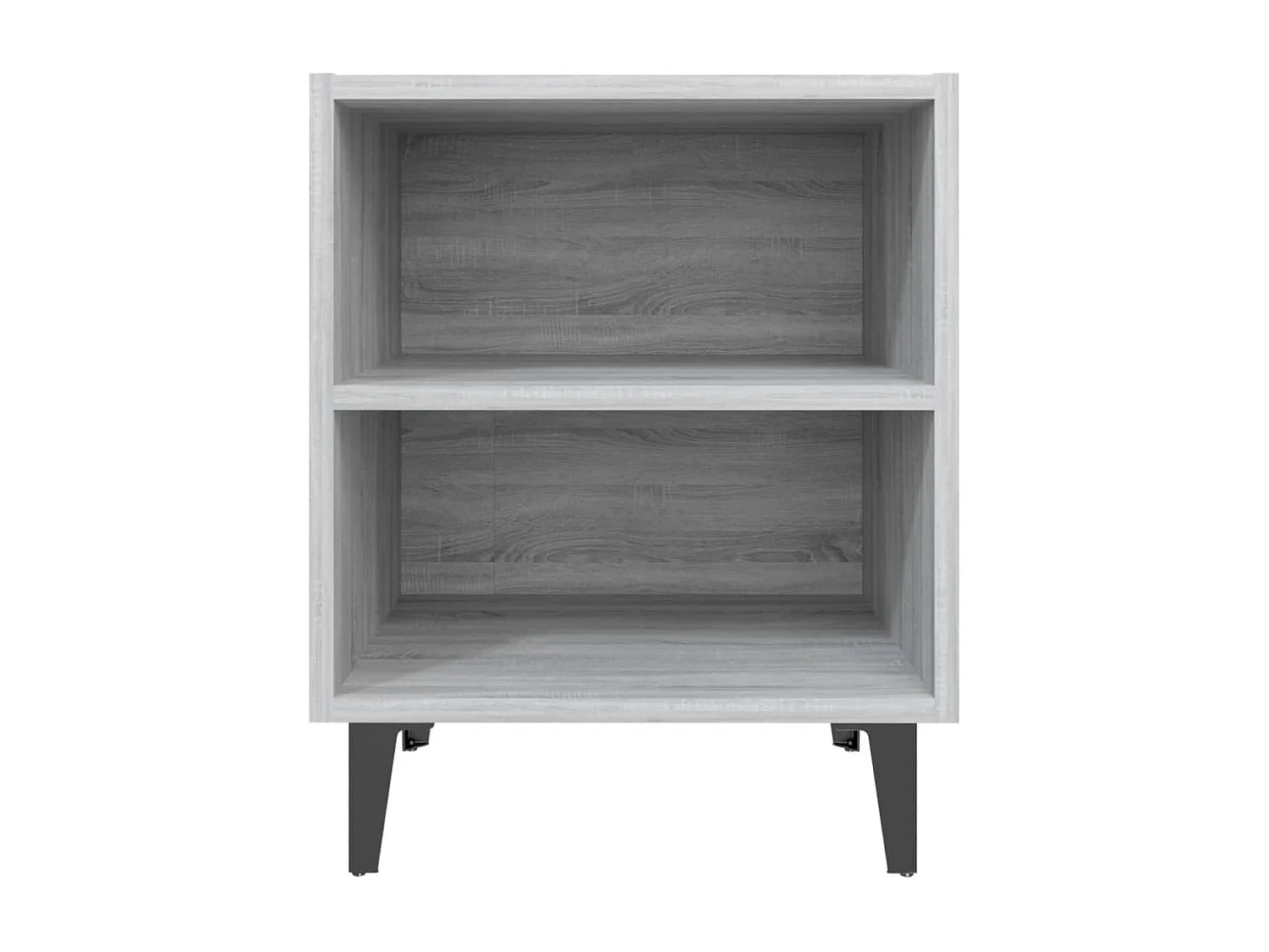 Nachttisch-Beistelltisch mit Metallbeinen Grau Sonoma 40x30x50 cm SHL31150