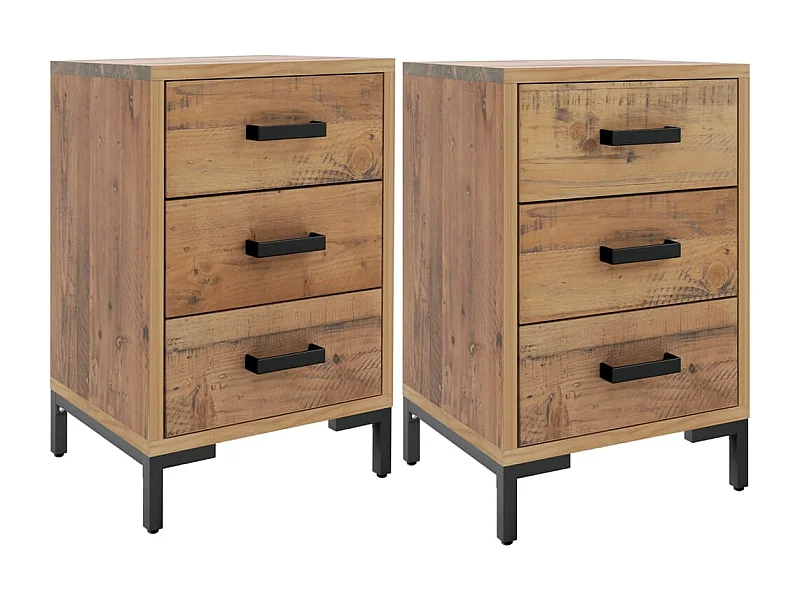 Tables de chevet lot de 2 40x30x55 cm Bois de pin massif