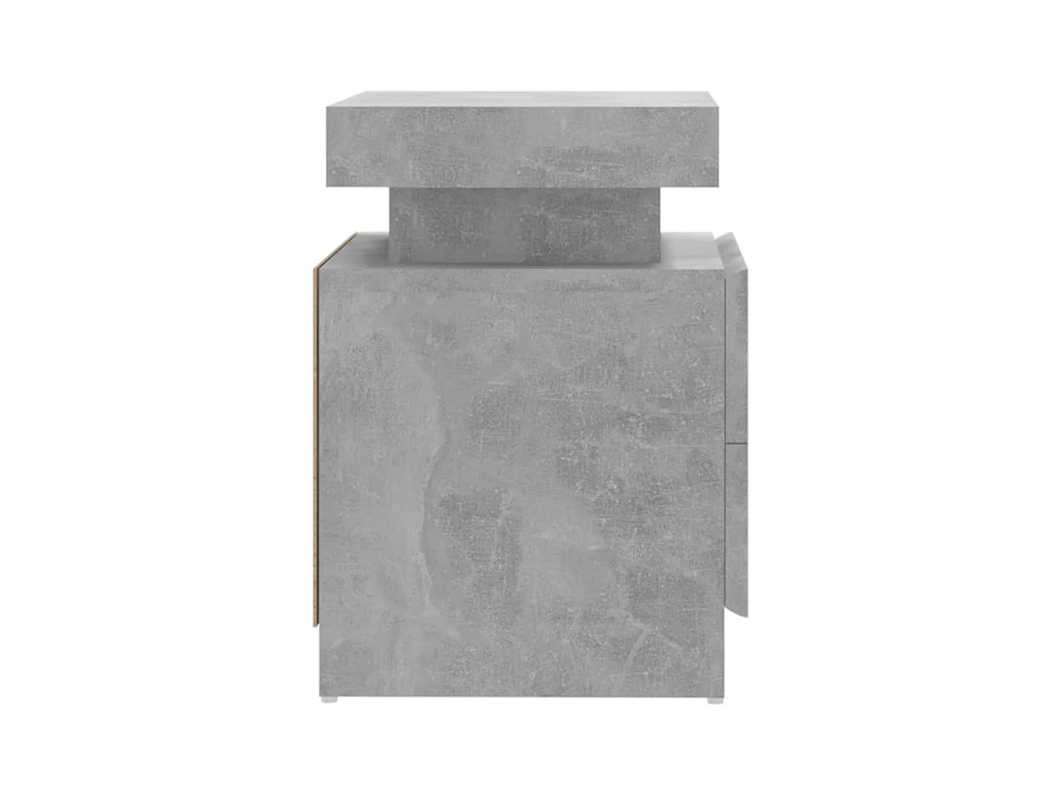 Table de chevet-Table d'appoint Gris béton 45x35x52 cm Bois d'ingénierie