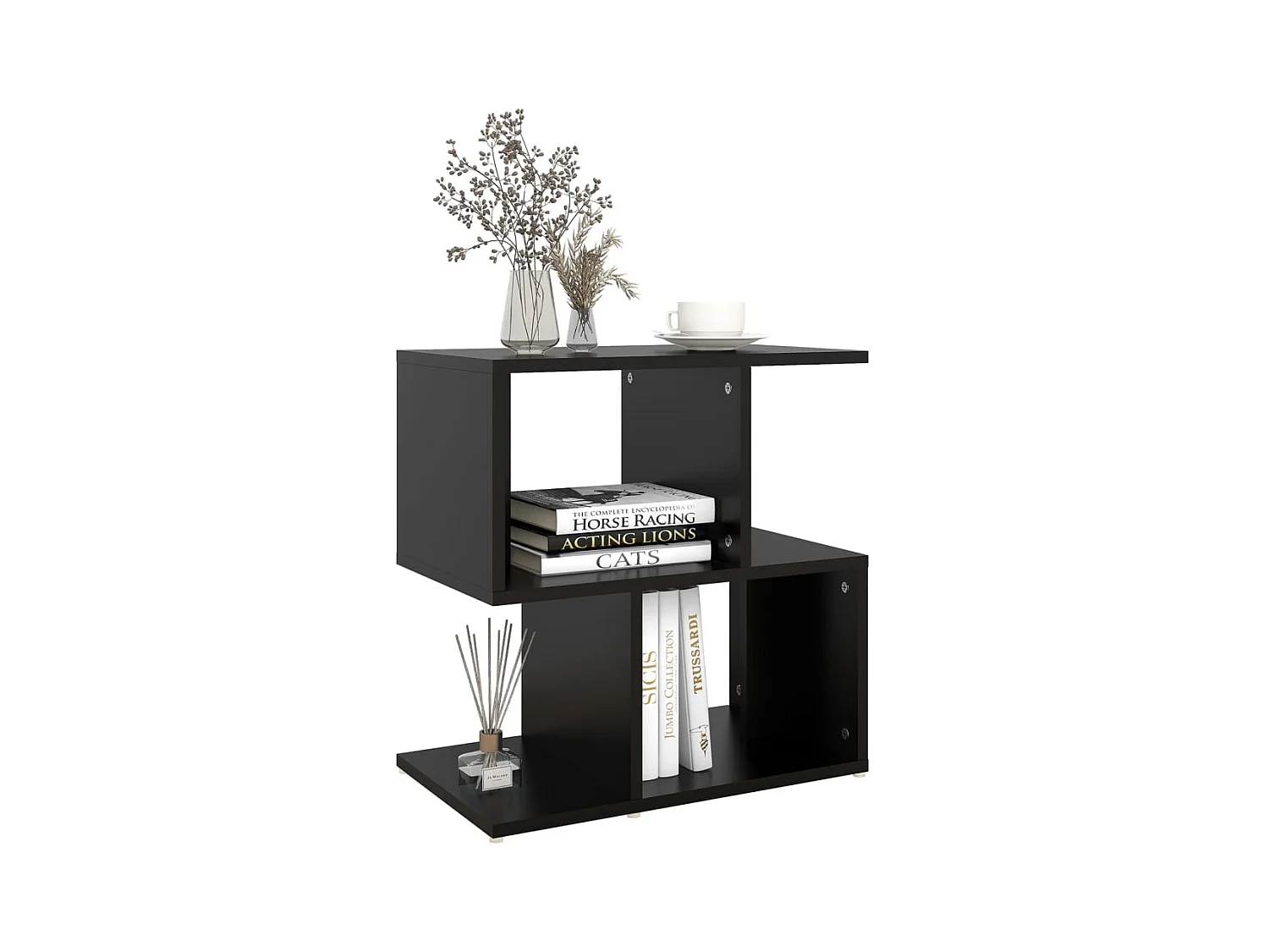 Mesitas de noche | Mesilla de noche 2 uds madera contrachapada negro 50x30x51,5cm