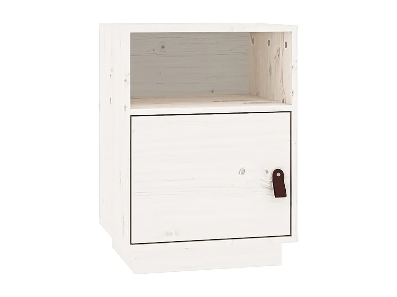 Mesita de noche | Mesilla de noche madera maciza de pino blanco 40x34x55 cm