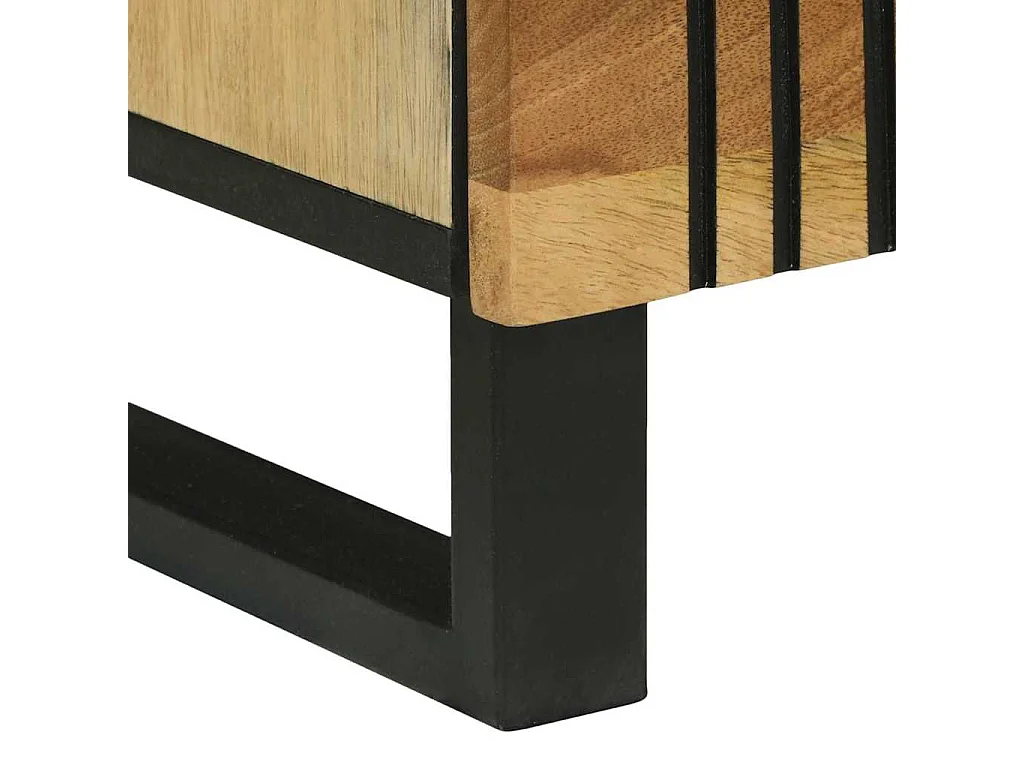 Nachttisch-Beistelltisch Braun 50 x 33 x 60 cm Massivholz Akazie SHL17721