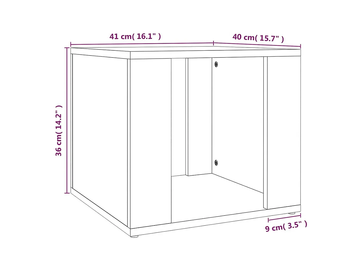 Mesita de noche | Mesilla de noche madera contrachapada roble Sonoma 41x40x36 cm