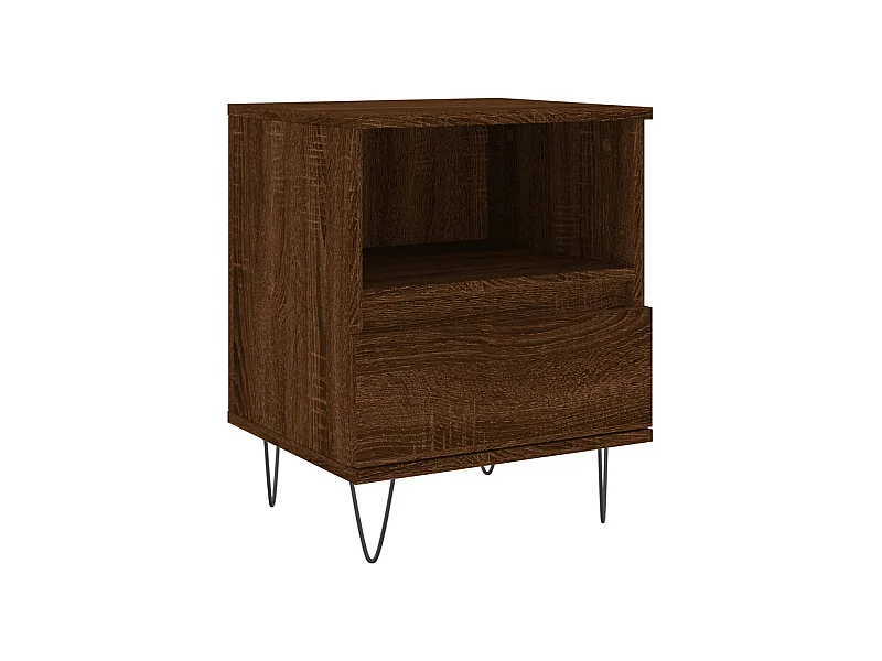 Table de chevet-Table d'appoint-Table de nuit chêne marron 40x35x50 cm bois d’ingénierie