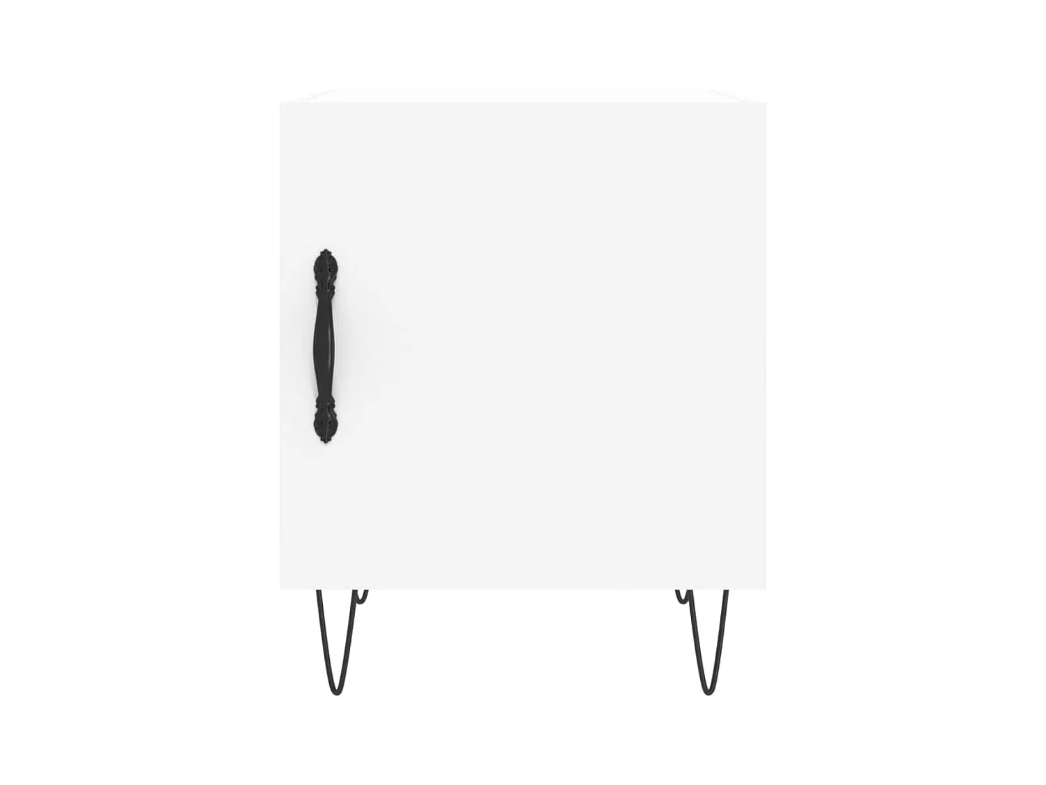 Lot de 2 Tables de chevet Étroite avec Étagère de rangement blanc 40x40x50 cm bois d’ingénierie