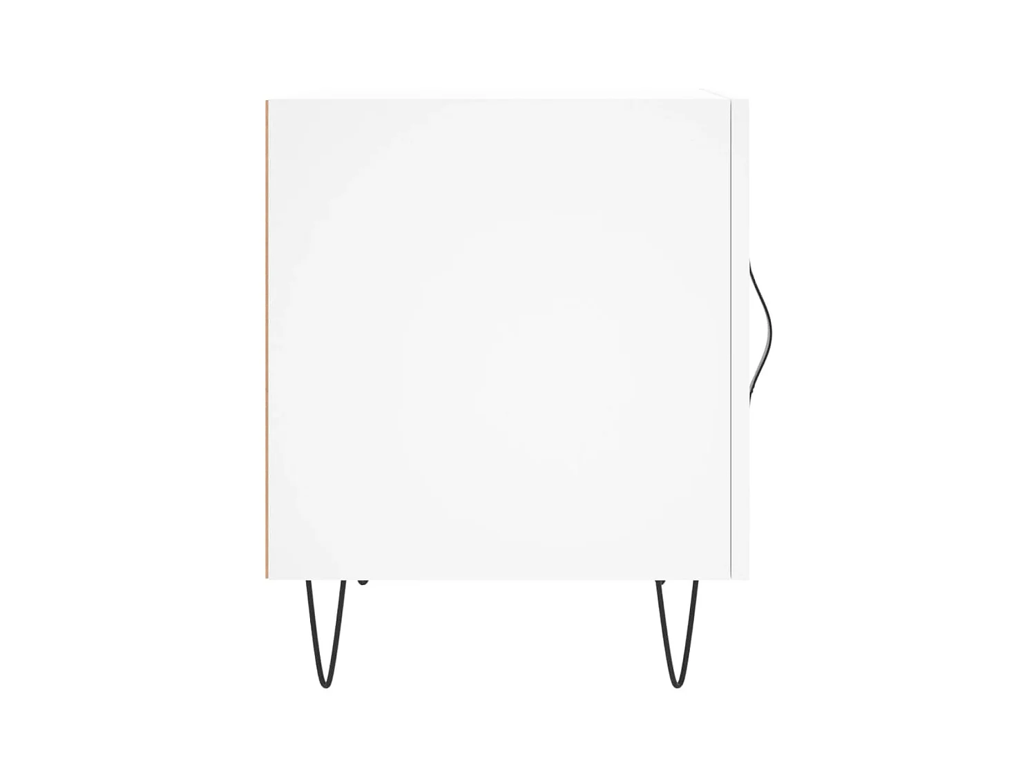 Lot de 2 Tables de chevet Étroite avec Étagère de rangement blanc 40x40x50 cm bois d’ingénierie