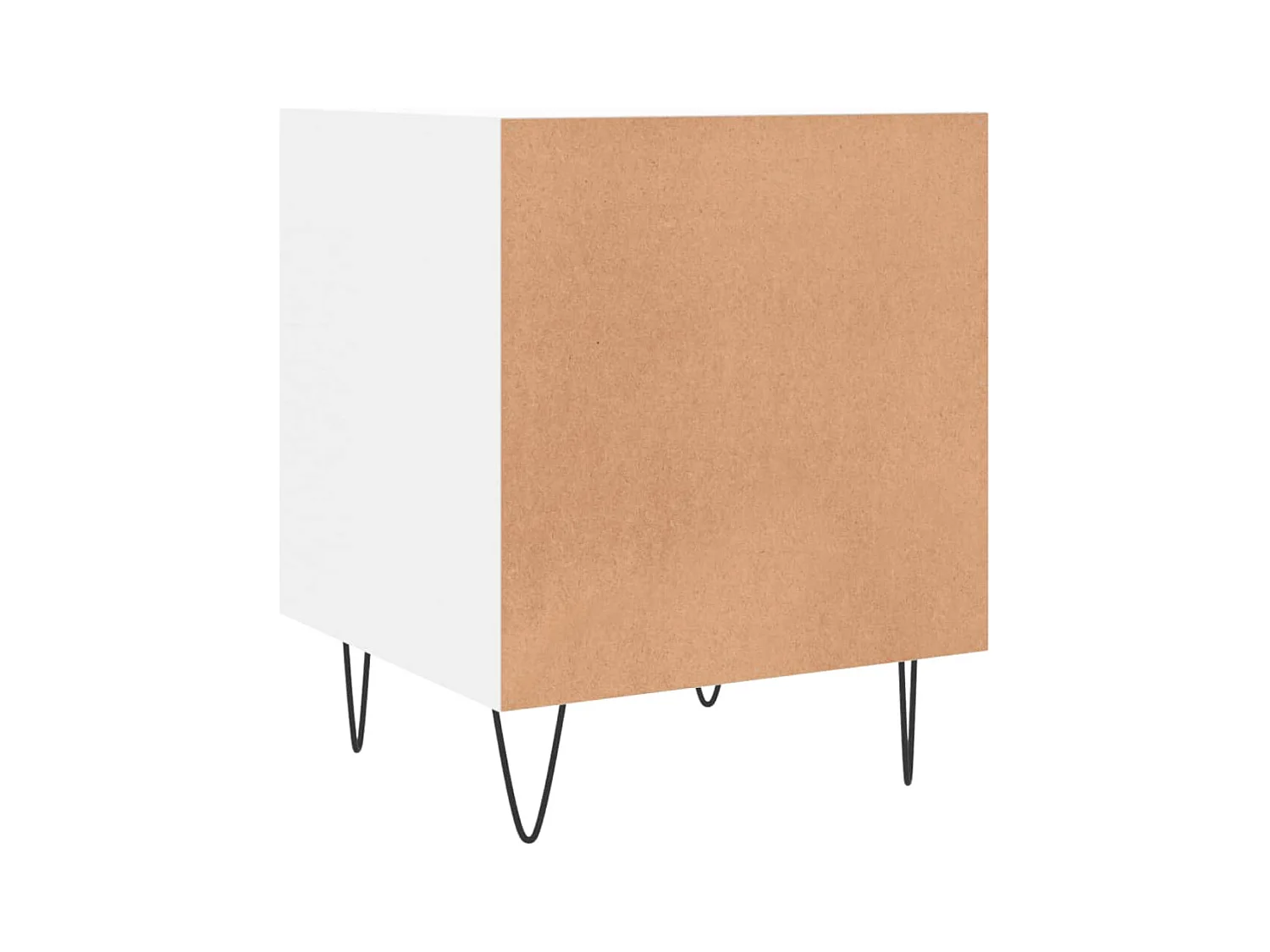 Lot de 2 Tables de chevet Étroite avec Étagère de rangement blanc 40x40x50 cm bois d’ingénierie