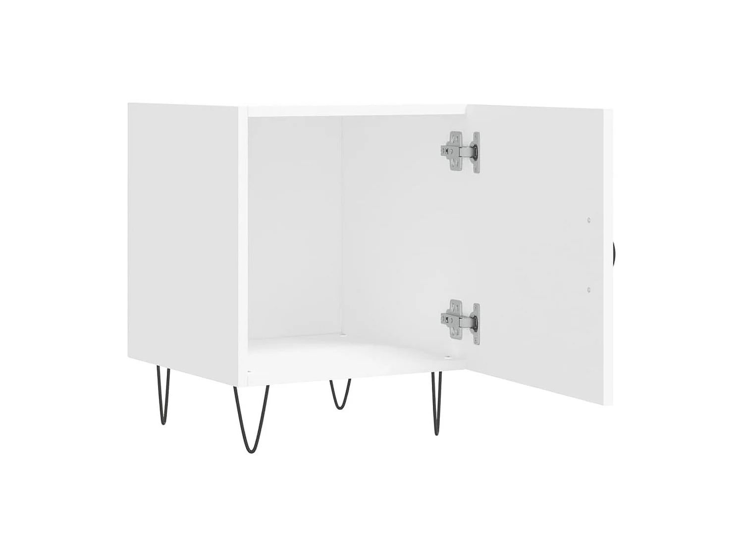 Nachttisch 2er Set-Beistelltisch-Nachttischkommode Weiß 40x40x50 cm Holzwerkstoff SHL92670