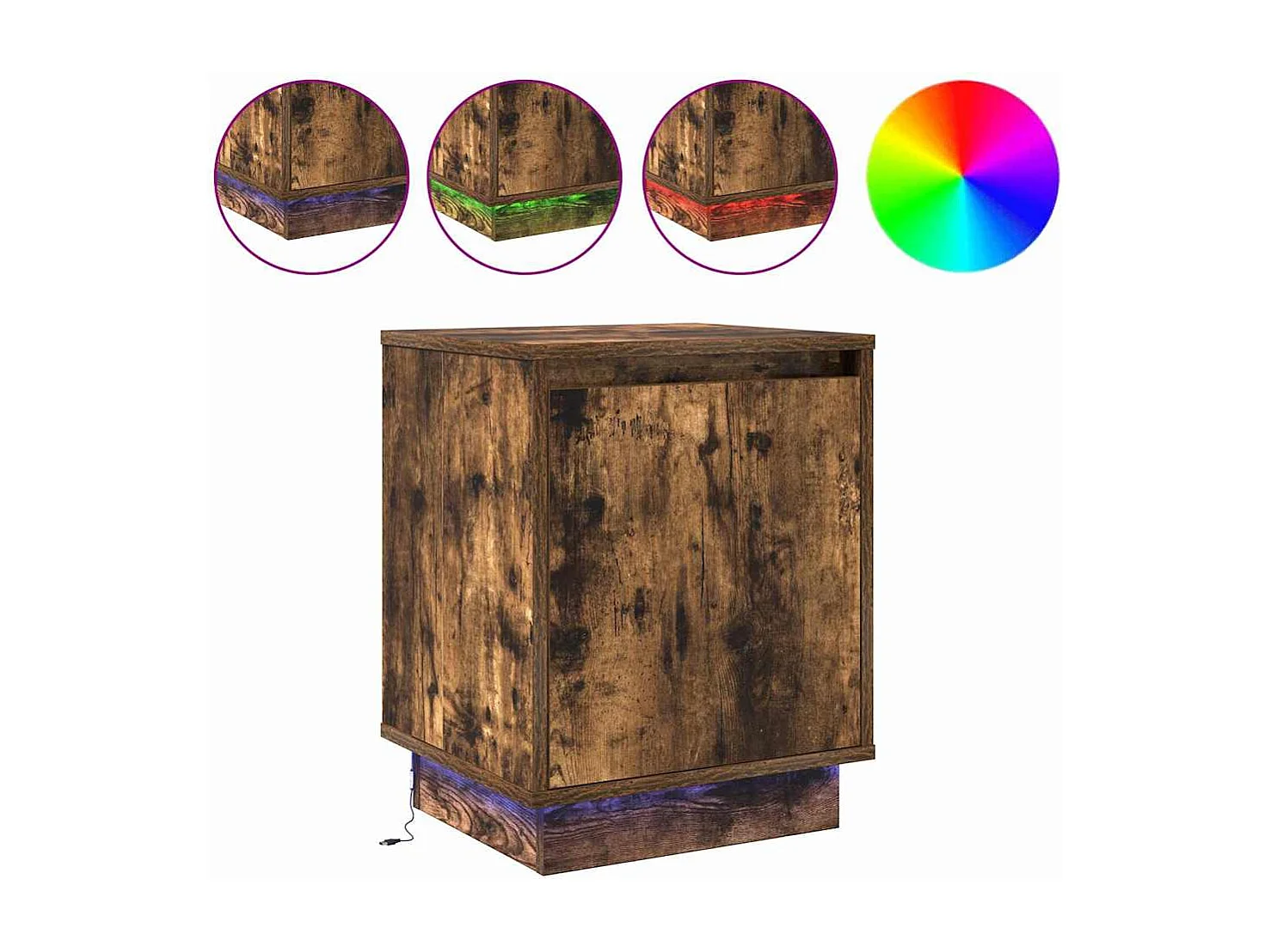 Nachttisch-Beistelltisch Geräucherte Eiche 39 x 34,5 x 50 cm Holzwerkstoff SHL99798