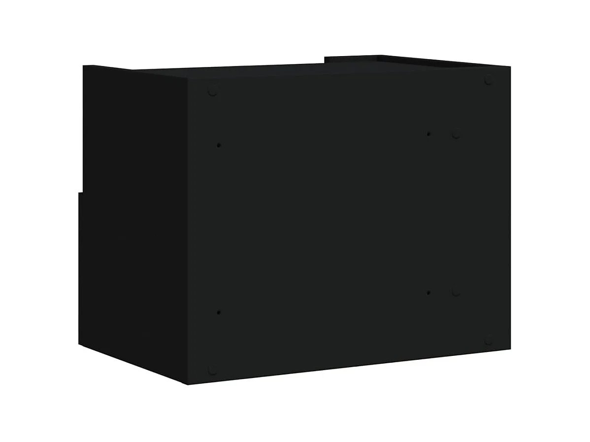 Mesitas de noche | Mesilla de noche de pared 2 unidades negra 45x30x35 cm