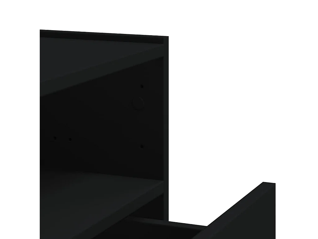 Mesitas de noche | Mesilla de noche de pared 2 unidades negra 45x30x35 cm