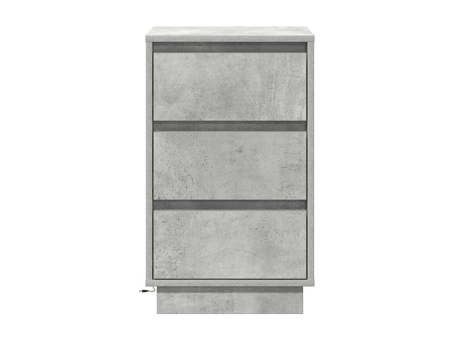 Table de chevet-Table d'appoint avec tiroir avec Gris béton 39x34,5x65 cm