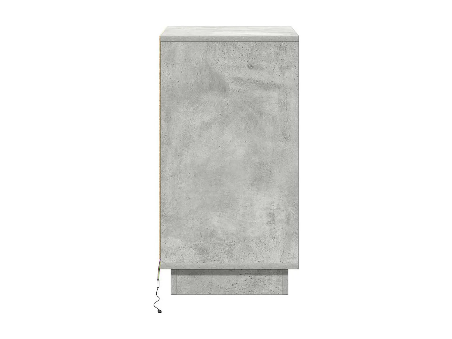 Table de chevet-Table d'appoint avec tiroir avec Gris béton 39x34,5x65 cm