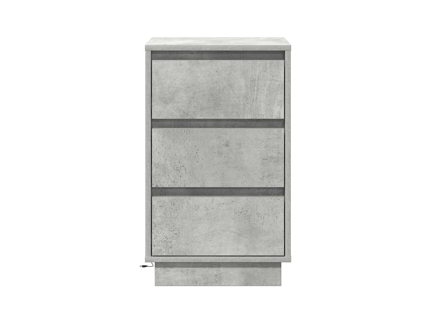 Mesita de Noche | Armario de Noche con cajón con Gris Concreto 39x34.5x65 cm