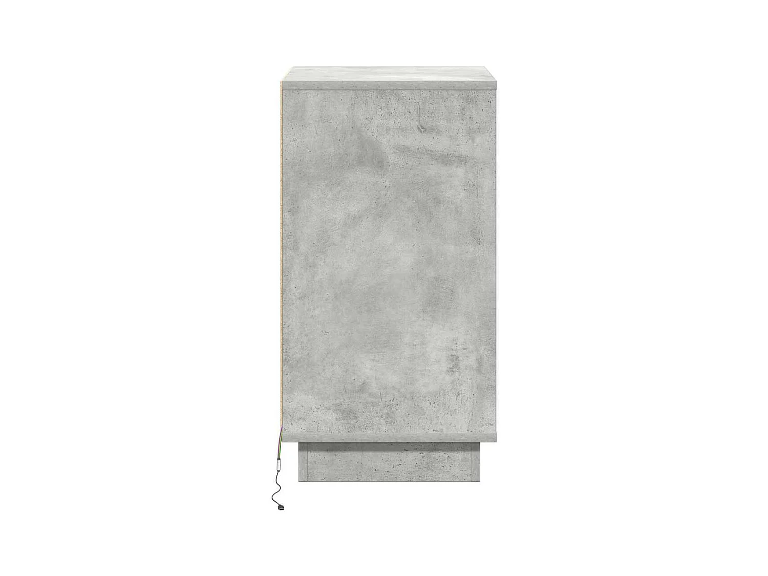 Mesita de Noche | Armario de Noche con cajón con Gris Concreto 39x34.5x65 cm